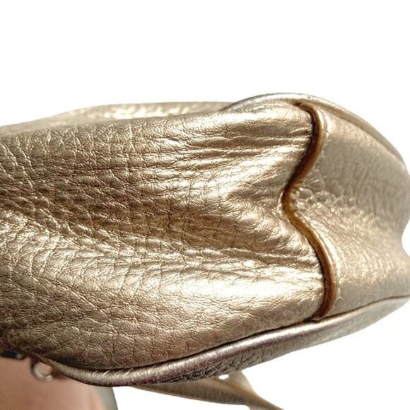 Michael Kors Metallic Gold Shoulder Bag | Y2K Convertible Crossbody Satchel EUC - Picture 7 of 16
